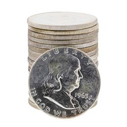 Roll of (20) 1963 Brilliant Uncirculated Franklin Half Dollar Coins