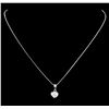 Image 1 : 14 and 18KT White Gold 0.25ctw Diamond Pendant with Chain