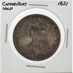 1821 Capped Bust Half Dollar Silver Coin