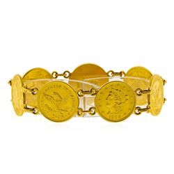 $2 1/2 Liberty Head Quarter Eagle Gold Coin Bracelet