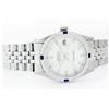 Image 2 : Rolex Mens Stainless Steel Diamond and Sapphire Datejust Wristwatch