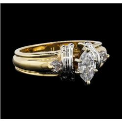 14KT Two Tone Gold 0.76ctw Diamond Ring