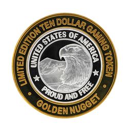 .999 Silver Golden Nugget Las Vegas $10 Casino Gaming Token Limited Edition