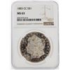 Image 1 : 1883-CC $1 Morgan Silver Dollar Coin NGC MS63