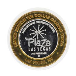 .999 Silver Plaza Las Vegas, NV $10 Casino Limited Edition Gaming Token