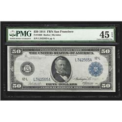 1914 $50 Federal Reserve Note San Francisco PMG 45EPQ
