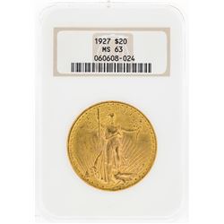 1927 $20 St. Gaudens Double Eagle Gold Coin NGC MS63