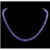 Image 1 : 14KT Yellow Gold Tanzanite Bead Necklace