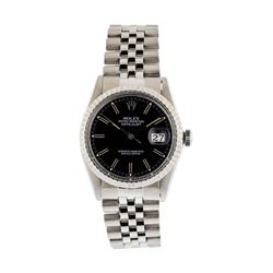Mens Stainless Steel Rolex Datejust Wristwatch