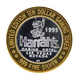 .999 Fine Silver Harrah's Las Vegas $10 Casino Limted Edition Gaming Token