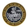 Image 1 : .999 Fine Silver Harrah's Las Vegas $10 Casino Limted Edition Gaming Token