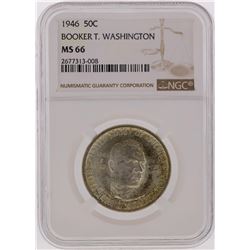 1946 Half Dollar Booker T Washington Commemorative Coin NGC Graded MS66