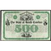 Image 1 : 1800's $500 The State of South Carolina Stock Certificate