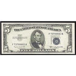 1953B $5 Silver Certificate Note