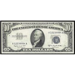 1953B $10 Silver Certificate Note