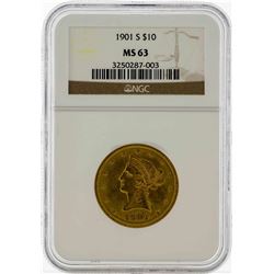 1901-S $10 Liberty Head Eagle Gold Coin NGC MS63