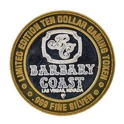 .999 Silver Barbary Coast Las Vegas, Nevada $10 Casino Limted Edition Gaming Tok
