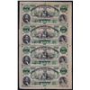 Image 1 : 1800s $5 Uncut Sheet of Citizens Bank of Louisiana Obsolete Notes