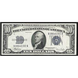 1934C $10 Silver Certificate Note