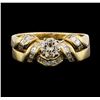 Image 2 : 14KT Yellow Gold 0.75ctw Diamond Wedding Ring Set