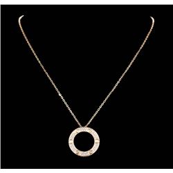 18KT Rose Gold 0.62ctw Diamond Pendant with Chain
