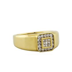 Mens 14KT Yellow Gold 0.50ct Diamond Ring