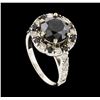 Image 4 : 14KT White Gold 4.76ctw Black Diamond Ring