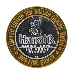 .999 Fine Silver Harrah's Las Vegas $10 Casino Limted Edition Gaming Token
