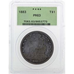 1883 $1 Trade Silver Dollar Coin PCGS PR63