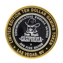 .999 Fine Silver Sam Boyd's California $10 Casino Limted Edition Gaming Token