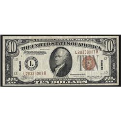 1934A $10 Federal Reserve Emergency Hawaii Note