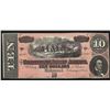 Image 1 : 1864 $10 The Confederate States of America Note