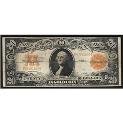 1922 $20 Gold Certificate Note