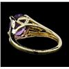 Image 3 : 10KT Yellow Gold 2.00ct Amethyst and Diamond Ring