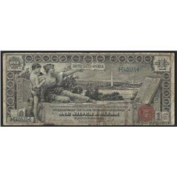 1896 $1 Silver Certificate Educational Note Pinholes & Splits