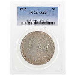 1902 $1 Morgan Silver Dollar Coin PCGS AU53