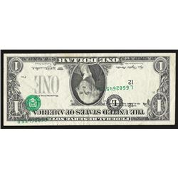 1977 $1 Federal Reserve Note ERROR Shift