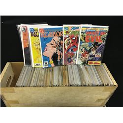 LONG BOX OF ASSORTED COMICS, MARVEL, DC AND MORE, ASSORTED AGE, PRICE, PUBLISHER AND SERIES