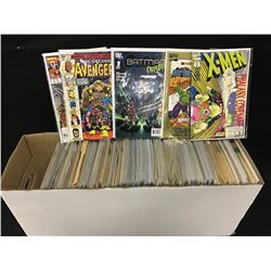 LONG BOX OF ASSORTED COMICS, MARVEL, DC AND MORE, ASSORTED AGE, PRICE, PUBLISHER AND SERIES
