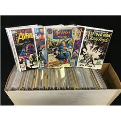 LONG BOX OF ASSORTED COMICS, MARVEL, DC AND MORE, ASSORTED AGE, PRICE, PUBLISHER AND SERIES