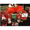 Image 2 : LARGE LOT OF COCA COLA CHRISTMAS MERABILIA INC.: LARGE CERAMIC COOKIE JAR, 2 ROLLED UP BANNERS,