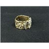 Image 2 : LADIES CUSTOM MADE 10KT YELLOW GOLD AND WHITE GOLD DIAMOND SET DRESS RING.