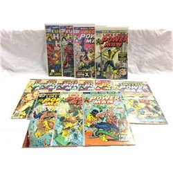 LOT OF 13 "LUKE CAGE POWER MAN" COMICS, ALL 20 AND 25 CENT COMICS
