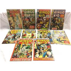 LOT OF 10 MARVEL COMICS' "THE RINGO KID", #2, 3, 4, 7, 8, 9, 10, 12, 15 & 18, ALL 15-25 CENT COMICS