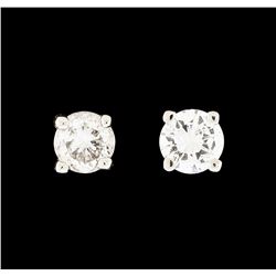 0.40 ctw Diamond Stud Earrings - 14KT White Gold