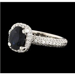 1.40 ctw Sapphire and Diamond Ring - Platinum