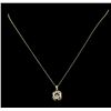 Image 1 : 0.35 ctw Diamond Pendant - 14KT Yellow Gold