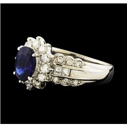 1.25 ctw Sapphire and Diamond Ring - Platinum