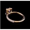 Image 3 : 1.35 ctw Morganite and Diamond Ring - 14KT Rose Gold