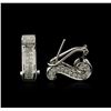 Image 2 : 18KT White Gold 1.21 ctw Diamond Earrings